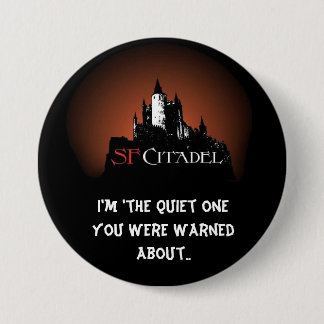 Eén stille knop ronde button 7,6 cm