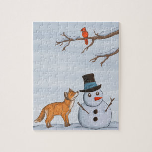 Een stille sneeuwdag legpuzzel