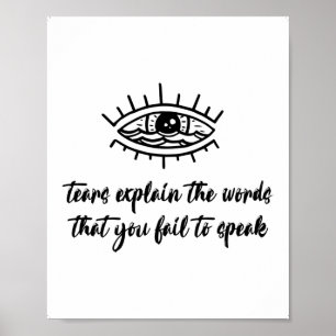 Een stille traan. Bereavement Gift. Sympathie Gift Poster