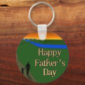 Een stille vader en zoon Walk Sleutelhanger (Voorkant)