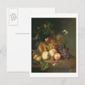 Een stilstaand leven op een marmerrand briefkaart (Voorkant / Achterkant)