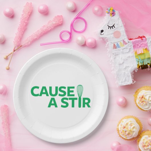 Een Stir veroorzaken Papieren Bordje (Feest)