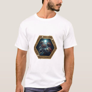 Een Stoomstijl Kolibrie In Een Stoomstijl Lijst T-shirt