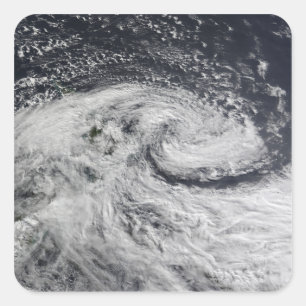 Een storm over Nieuw-Zeeland Vierkante Sticker