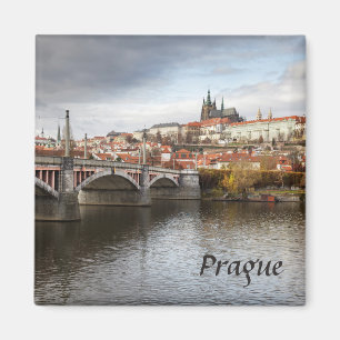 Een stormachtige dag in Prague souvenir foto Magneet