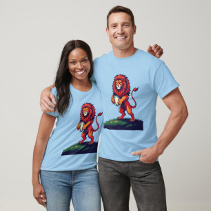 Een Stoutrode Leeuw Rijzende Verheft Zich T-shirt