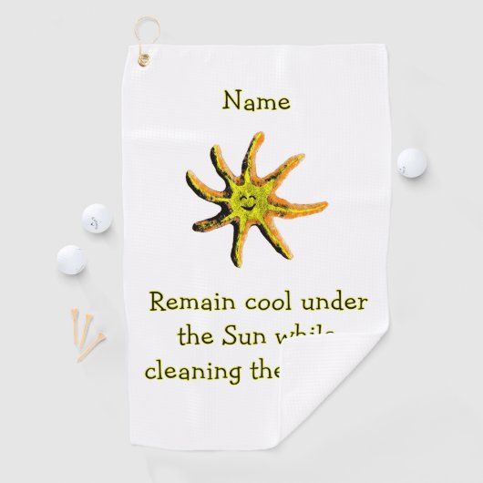 Een straal van geluk golfhanddoek (Insitu)