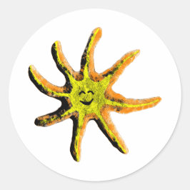 Een straal van geluk ronde sticker