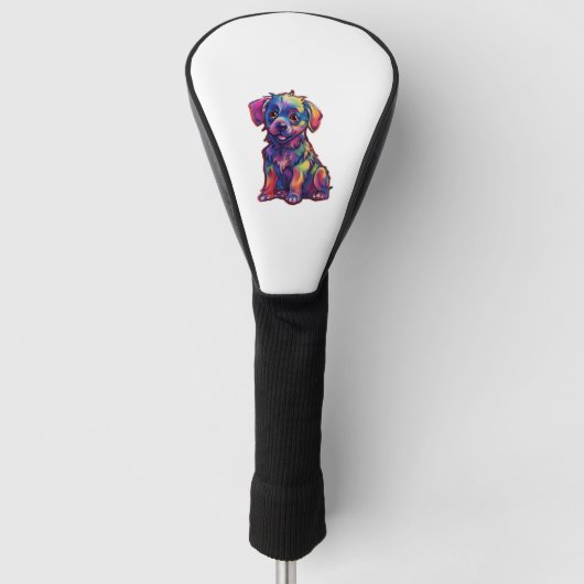 Een straal van vreugde de Fluorescent Shining Dog Golfheadcover (Voorkant)