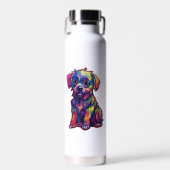 Een straal van vreugde de Fluorescent Shining Dog Waterfles (Voorkant)