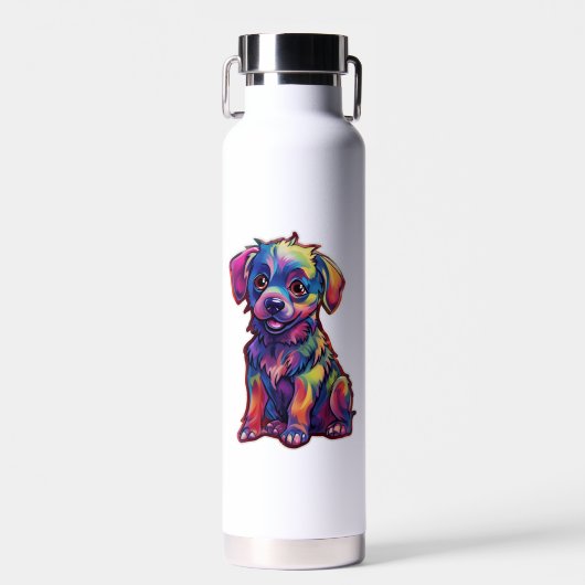 Een straal van vreugde de Fluorescent Shining Dog Waterfles (Voorkant)