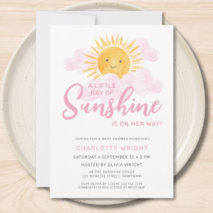 Een Straaltje Zonneschijn Is Onderweg Baby Shower Kaart