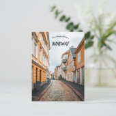 Een straat in Bergen, Noorwegen Briefkaart (Staand voorkant)