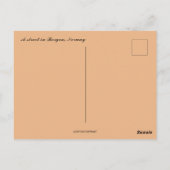 Een straat in Bergen, Noorwegen Briefkaart (Achterkant)