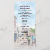 Een straat in St George Bermuda Wedding Program Programma (Achterkant)