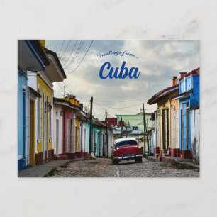 Een straat in Trinidad Cuba Briefkaart