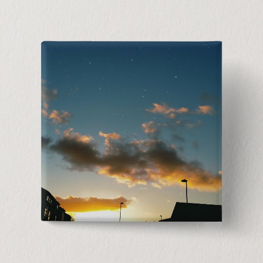 Een straat vol sterren vierkante button 5,1 cm (Voorkant)