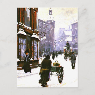 Een Straatbeeld in de Winter, Kopenhagen Briefkaart