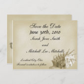 Een strand bruiloft Save the Date Briefkaart (Voorkant / Achterkant)