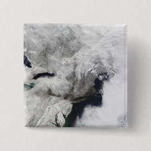 Een streng storm vierkante button 5,1 cm