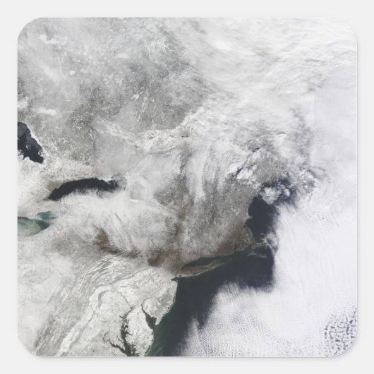 Een streng storm vierkante sticker (Voorkant)