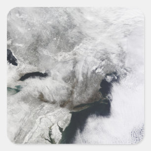 Een streng storm vierkante sticker