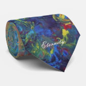 Een stropdas voor mannen met de titel Eternity (Opgerold)