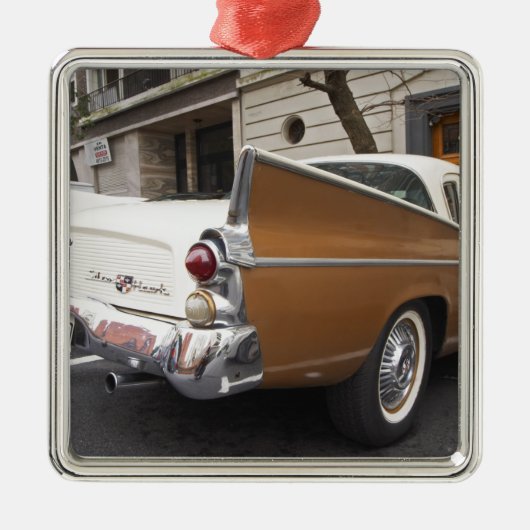 Een Studebaker Silver Hawk Classic Car geparkeerd  Metalen Ornament (Voorkant)