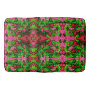 Een studie in roze en groen badmat