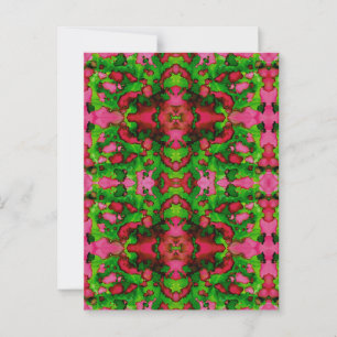 Een studie in roze en groen briefkaart