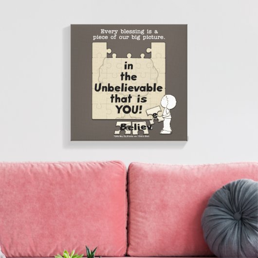 Een stuk van het Grote Afbeelding Canvas Afdruk (Insitu (Woonkamer))