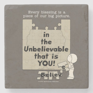 Een stuk van het Grote Afbeelding Stenen Onderzetter