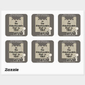 Een stuk van het Grote Afbeelding Vierkante Sticker (Vel)