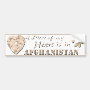 Een stuk van mijn hart ligt in Afghanistan. Bumpersticker