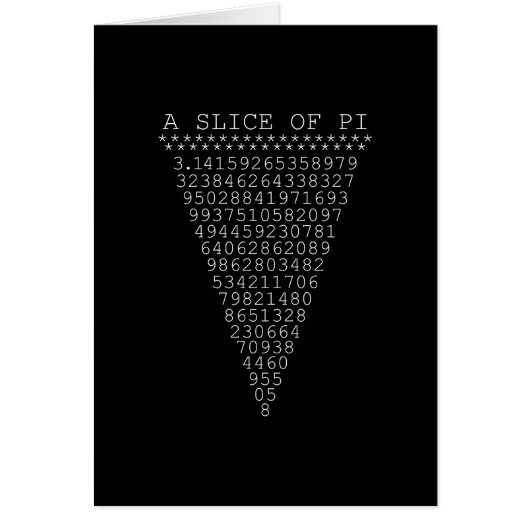 Een stukje pi-cijfers (Voorkant)