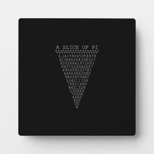 Een stukje pi-cijfers fotoplaat (Voorkant)