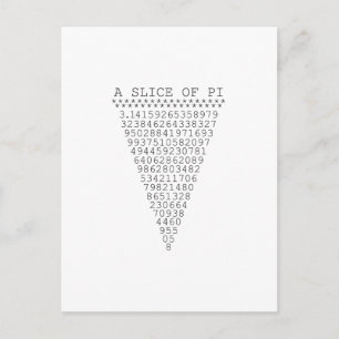 Een stukje Pi-nummers Briefkaart