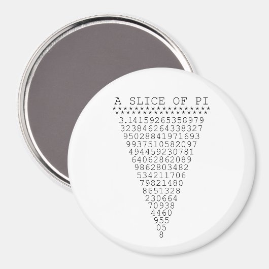 Een stukje Pi-nummers Magneet (Voorkant / Achterkant)