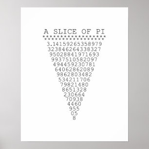 Een stukje Pi-nummers Poster