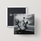 Een stuurhutregisseur signaleert een F/A-18F Vierkante Button 5,1 Cm (Voorkant /achterkant)