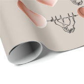 Een subtiel minimalistisch hart. cadeaupapier (Rol Hoek)