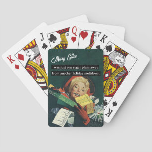 Eén Sugar Plum verwijderd van een andere vakantie- Pokerkaarten