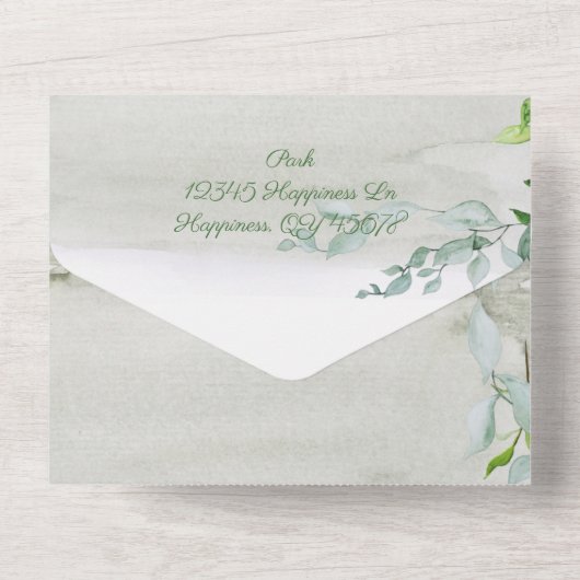 Een Summers Tale Waterverf All In One Uitnodiging (Achterkant)