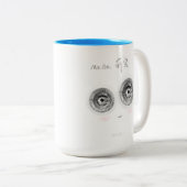 Een super-intelligente schattige elvin tweekleurige koffiemok (Voorkant rechts)