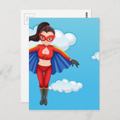 Een superheld briefkaart (Voorkant / Achterkant)