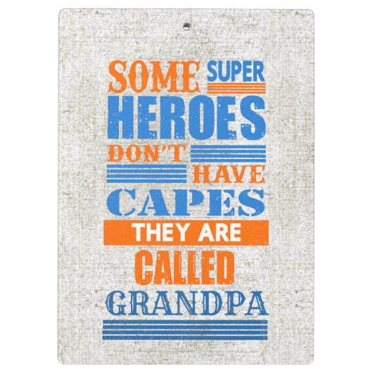 Een superheld heeft geen cape - GRANDPA veranderen Klembord (Achterkant)