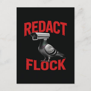Een surreële bewakingscamera duif redactie briefkaart