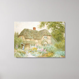 Een Surrey Cottage Canvas Afdruk