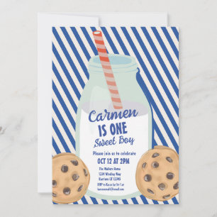 Een Sweet Boy Cookie eerste verjaardag Kaart