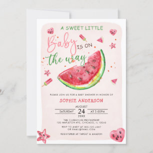 Een Sweet Little Baby Watermelon Baby shower Kaart